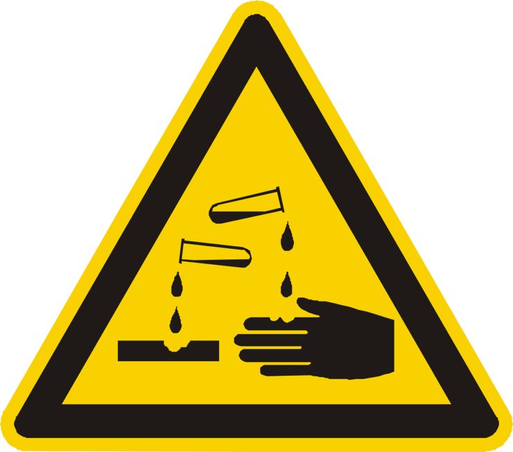 corrosive warning sign