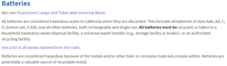 California bans batteries in bins 