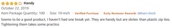 Supreme Cable Ties Amazon review