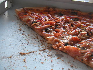 greasy pizza box